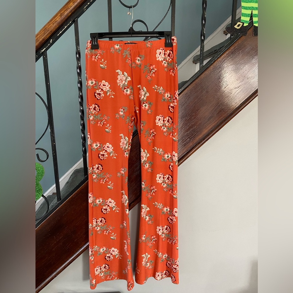 Floral Orange Pants